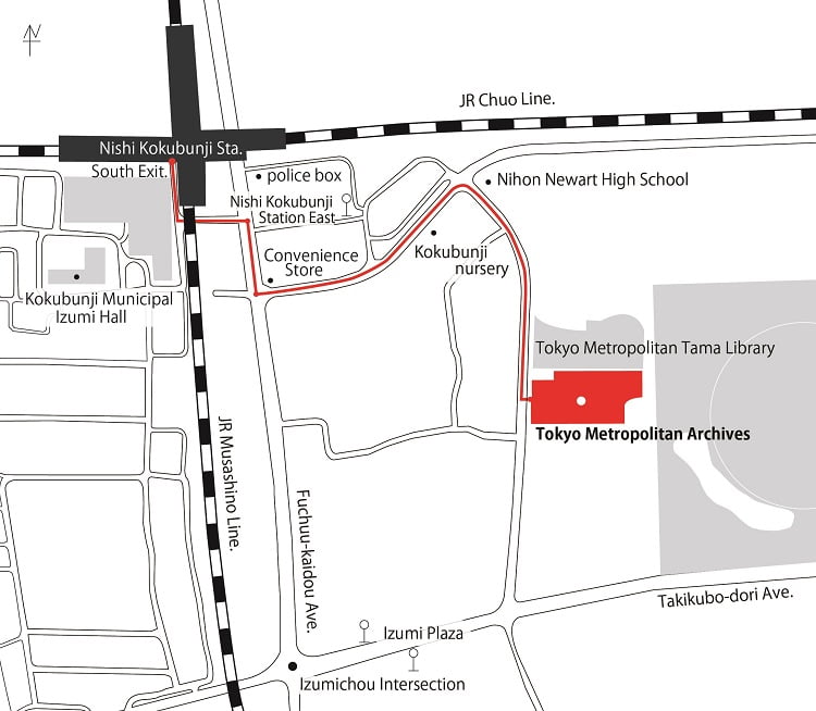 picture: Map of Tokyo Metropolitan Archives